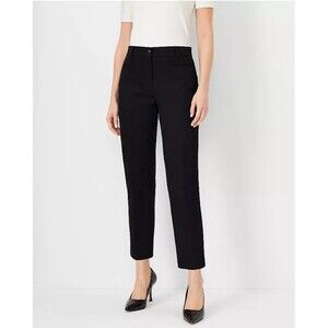 Ann Taylor The Cotton Crop Pant Women’s Black Career Classic Office Size 6 NWT’s